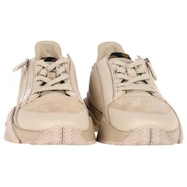 Fendi-Fendi Flow Low-Top Sneakers in Nude Suede-Brown,Flesh