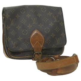 Louis Vuitton-Louis Vuitton Monogram Cartouchiere Mm Shoulder Bag-Brown
