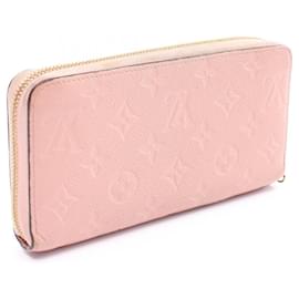 Louis Vuitton-Louis Vuitton Monogram Empreinte Zippy Wallet  Leather Long Wallet-Pink