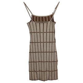 Abito Mini Maille Malha Jacquemus in Viscosa Marrone Marrone Rosso