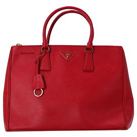 Prada Große Galleria-Handtasche aus rotem Saffiano-Leder Rot
