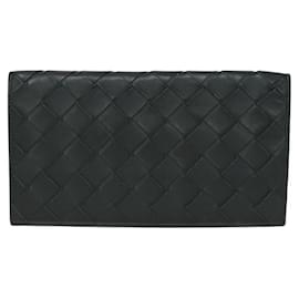 Bottega Veneta-Bottega Veneta Dark Green Long Wallet-Dark green