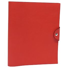 Hermès HERMES Yuris GM Note Cover Leather Red Auth am6812 Red