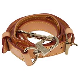 LOUIS VUITTON Adjustable Shoulder Strap Leather 31.5""-38.6"" Beige Auth am6792 Beige