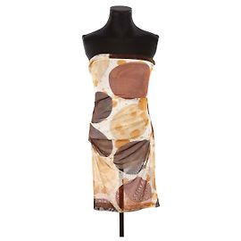 Plein Sud Vestido de renda Marrom