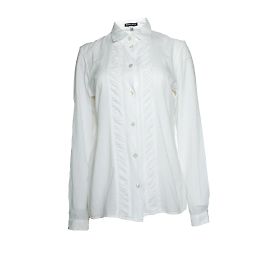 Ann Demeulemeester, Weiße Bluse mit Rüschen Weiß