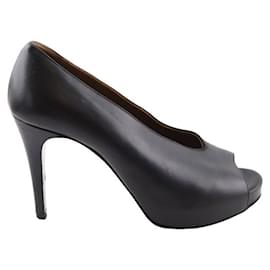 Hermès-Leather heels-Black