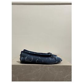 Ballerine CHANEL T.EU 38.5 Tessuto Blu