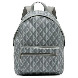 Sac à dos zippé Dior CD Diamond Rider gris Autre
