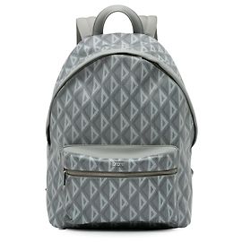 Sac à dos zippé Dior CD Diamond Rider gris Autre