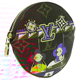 Louis Vuitton-Brown Louis Vuitton Monogram Vivienne Christmas Animation Bumper Cars Round Coin Purse-Brown