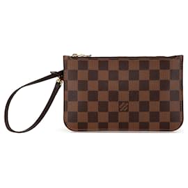 Louis Vuitton-Brown Louis Vuitton Damier Ebene Neverfull Pochette Pouch-Brown