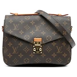 Louis Vuitton-Brown Louis Vuitton Monogram Pochette Metis Satchel-Brown