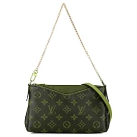 Louis Vuitton-Brown Louis Vuitton Monogram Pallas Clutch Satchel-Brown