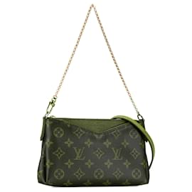Louis Vuitton-Brown Louis Vuitton Monogram Pallas Clutch Satchel-Brown