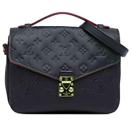 Louis Vuitton-Blue Louis Vuitton Monogram Empreinte Pochette Metis Satchel-Blue