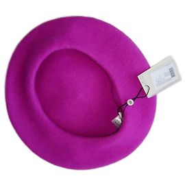 Autre Marque Ibis pink wool beret Fuschia