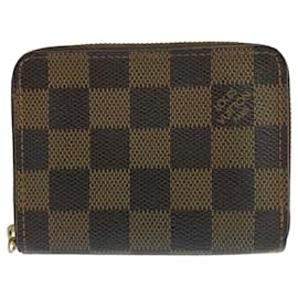 Louis Vuitton-Louis Vuitton Damier Ebene Zippy Coin Purse N60213-Brown