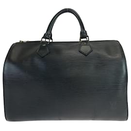 Louis Vuitton-Louis Vuitton Epi Speedy 30 Leather Handbag -Black