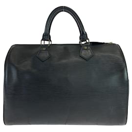 Louis Vuitton-Louis Vuitton Epi Speedy 30 Leather Handbag -Black