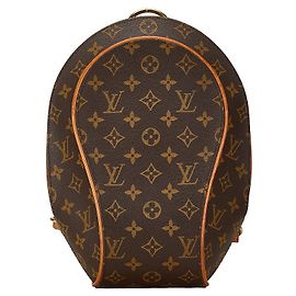 Mochila Ellipse Monogram Louis Vuitton em couro PVC marrom Marrom