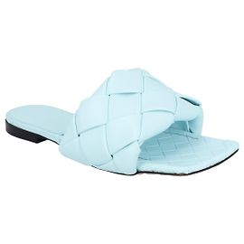 Bottega Veneta Women's Lido Flat Sandal Blue