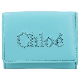 Chloé Sense Tri-Fold Wallet Blue Blue