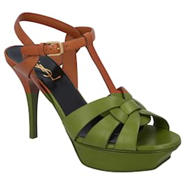 Saint Laurent-Saint Laurent Tribute Sandals Brown-Brown