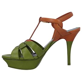 Saint Laurent-Saint Laurent Tribute Sandals Brown-Brown