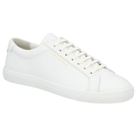 Saint Laurent-Saint Laurent Andy Leather Sneakers White-White