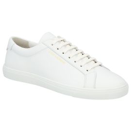 Weiße Andy Leder Sneakers von Saint Laurent Weiß