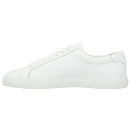 Saint Laurent-Saint Laurent Andy Leather Sneakers White-White