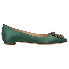 Manolo Blahnik Hangisi Flach Grün Grün