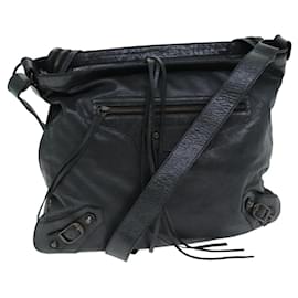 Balenciaga-Balenciaga The City Shoulder Bag Leather Black-Black