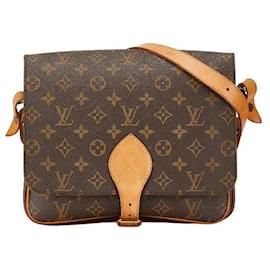 Louis Vuitton-Louis Vuitton Monogram Cartouchiere GM Shoulder Ba Brown PVC Leather-Brown