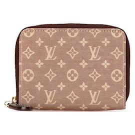 Louis Vuitton-Louis Vuitton Monogram Idylle Zippy Coin Purse -Brown,Beige