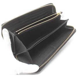 Louis Vuitton-Louis Vuitton Zippy Wallet Leather Long Wallet-Black