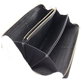 Louis Vuitton-Louis Vuitton Zippy Wallet Leather Long Wallet-Black
