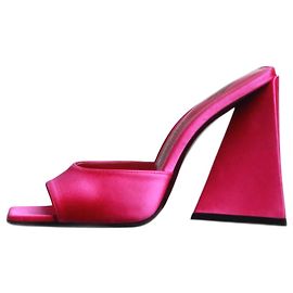 Attico Pink Devon satin mules - size EU 36 Pink