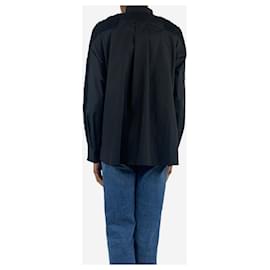 Sacai-Black panelled wool knit cardigan - size UK 6-Black