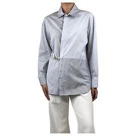 Sandro Camicia a scatto a righe blu - taglia UK 12 Blu