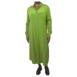 Aspesi Vestido midi de seda verde - tamanho UK 14 Verde