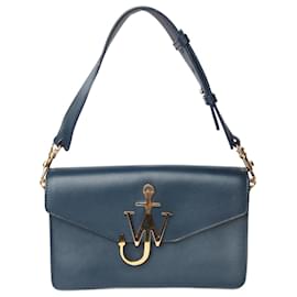 JW Anderson-Dark blue leather shoulder bag-Blue