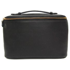 Bolsa clutch de couro preto Delvaux Preto