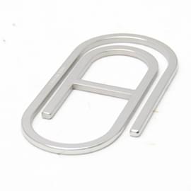 Hermès-Hermes Trombone Sirage Men's Metal Money Clip-Silvery