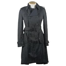 Trench Altuzarra Estampa de Python Preto Preto