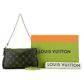 Louis Vuitton-Louis Vuitton Monogram Pallas Clutch Bag-Brown,Red