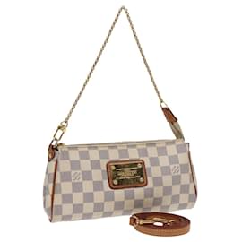 Louis Vuitton-Louis Vuitton Damier Azur Eva Shoulder Bag 2Way-White