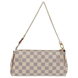 Louis Vuitton-Louis Vuitton Damier Azur Eva Shoulder Bag 2Way-White