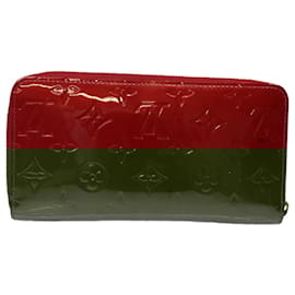 Louis Vuitton-Louis Vuitton Monogram Vernis Zippy Wallet Long Wallet Red-Red
